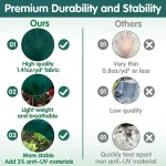 Plant Covers Freeze Protection, 10ft x 50ft 1.41 oz/yd² Frost Cloth Plant Blankets Floating Row Covers with 35 Stainless Steel Clips for Winter Plants Gardens Frost/Sun Pests Protection, Dark Green - Image 4