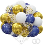 OuMuaMua 60Pcs Pink Gold Confetti Latex Balloons Kit, 12 Inch Pink White Gold Helium Balloons Party Supplies for Confession Proposal Wedding Girl Birthday Baby Shower Party Decoration - Image 6