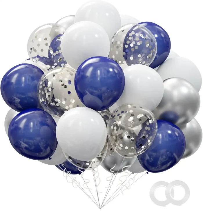 OuMuaMua 60Pcs Pink Gold Confetti Latex Balloons Kit, 12 Inch Pink White Gold Helium Balloons Party Supplies for Confession Proposal Wedding Girl Birthday Baby Shower Party Decoration - Image 9