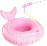 Mermaid Pool Float Toys with Water Gun for Girls Kids 3-5 Years Old, Inflatable Pool Floats for Toddlers Swim Floats Kids Beach Toys