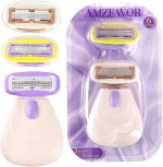 Travel Razor for Women, Pink Disposable Travel Razor Kit Sensitive Skin Razors for Women Business Travels Vacation Essentials