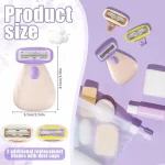 Travel Razor for Women, Pink Disposable Travel Razor Kit Sensitive Skin Razors for Women Business Travels Vacation Essentials - Image 3