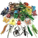 30 Pack Bug Toys Fake Plastic Bugs and Insects for Kids Toddler Halloween Birthday Party Favors Easter Valentine's Day Basket Stuffers Goodie Bag Fillers April Fool's Day Prank Gifts Fake Bugs Toys