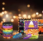 GuassLee Kids Halloween Party Favors - 40pcs Rubber Bracelets, Silicone Wristbands & Cards for Trick or Treat Gifts & Goodie Bag Fillers - Image 2