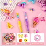 1000Pcs Pony Beads for Bracelets, Colourful Plastic Pony Beads Bulk, 6×9mm Friendship Shape Bead for Jewelry Making Heart Bow Tie Star for DIY Hair Braiding Keychains Necklaces Crafts Party Supplies - Image 4