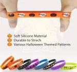 GuassLee Kids Halloween Party Favors - 40pcs Rubber Bracelets, Silicone Wristbands & Cards for Trick or Treat Gifts & Goodie Bag Fillers - Image 3