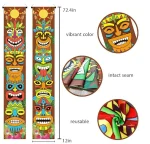 Hawaiian Luau Party Decoration Supplies, Tiki Totem Door Banner Sign for Aloha Hawaii Luau Tropical Moana Birthday Party Decorations, Tiki Decorations Outdoor - Image 3