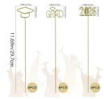 18Pcs 2026 Graduation Gold Photo Holders for Table Centerpieces, Grad Cap Picture Display Table Number Holders Card Stands for Class of 2026 Congrats Grad Anniversary Party Decor Supplies, 11.8 Inch - Image 2