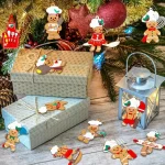 12pcs Gingerbread Christmas Decoration for Tree - Cooking Gingerbread Man Ornaments Christmas Hanging Decor for Xmas Tree Home Kitchen Decor Party Supplies - Image 3