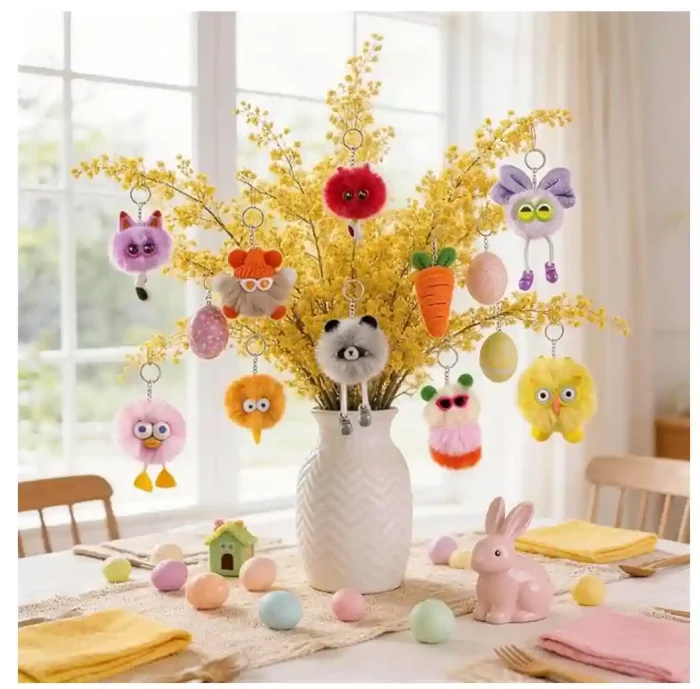 Kids Keychains, 24Pcs Cute Plush Toy Keychains for Boys Girls Birthday Valentine's Day Thanksgiving Christmas Gifts Goodie Bags Classroom Prizes Party Favors Supplies - Image 3