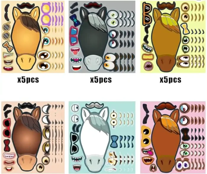 OuMuaMua 30pcs Kids Birthday Party Favors - Make Your Own Horse Stickers, Spirit Horse Toy Stickers for Kids Birthday Party Game Activities Decorations - Image 5