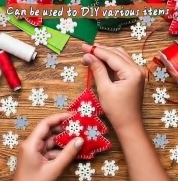 100Pcs Mini Snowflake Ornament Christmas Decorations- Glitter Resin White and Silver Snowflakes Christmas Craft Embellishment for DIY Craft Xmas Tree Winter Party Table Decor (3 Sizes) - Image 2