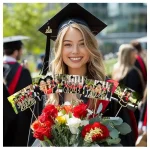 18Pcs 2026 Graduation Gold Photo Holders for Table Centerpieces, Grad Cap Picture Display Table Number Holders Card Stands for Class of 2026 Congrats Grad Anniversary Party Decor Supplies, 11.8 Inch - Image 3